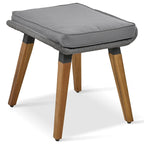 Ensemble de canapé de conversation d'extérieur 6 pièces en corde avec table de bar rafraîchissante en bois d'acacia et 2 tabourets