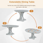 Ensembles de table et chaises de salle à manger extensibles Ensembles de table et chaises de salle à manger rustiques de style ferme avec rallonge manuelle pour cuisine
