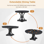 Ensembles de table et chaises de salle à manger extensibles Ensembles de table et chaises de salle à manger rustiques de style ferme avec rallonge manuelle pour cuisine