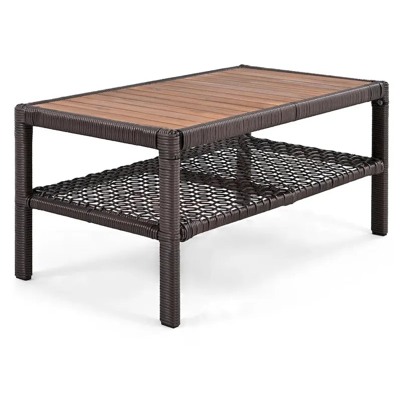 Ensemble de 4 canapés de conversation en rotin avec fauteuils pivotants et table