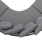 Ensemble de canapés d'angle incurvés en fer avec table et coussins