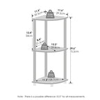 Étagère d'angle multifonctionnelle à 3 niveaux Turn-N-Tube, Étagère de présentation
