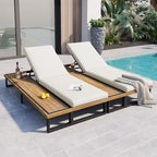Lot de 2 chaises longues d'extérieur