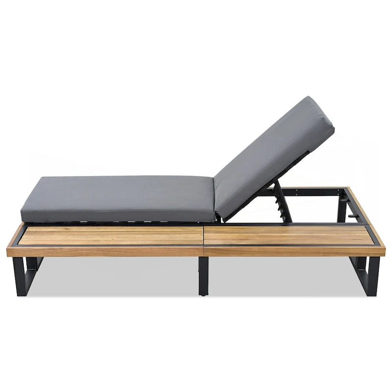 Lot de 2 chaises longues d'extérieur