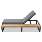 Lot de 2 chaises longues d'extérieur