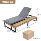 Lot de 2 chaises longues d'extérieur