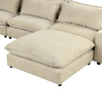 Canapé d'angle convertible en L avec rangement, 2 oreillers et port USB pour salon