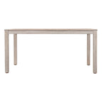 Ensemble de salle à manger d'extérieur 7 pièces en bois d'acacia avec table rectangulaire et 6 chaises à dossier en rotin avec coussins
