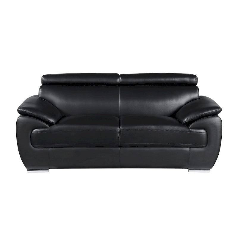 Causeuse en cuir véritable
