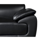 Causeuse en cuir véritable