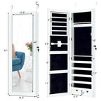 Costway Armoire à bijoux murale avec miroir et lumières LED