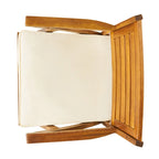 Ensemble de salle à manger d'extérieur 5 pièces en bois d'acacia avec table carrée et 4 chaises coussinées