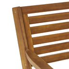 Ensemble de salle à manger d'extérieur 5 pièces en bois d'acacia avec table carrée et 4 chaises coussinées