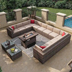 Ensemble de mobilier de jardin 15 pièces