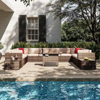 Ensemble de mobilier de jardin 15 pièces