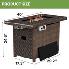 Ensemble de mobilier de jardin 15 pièces