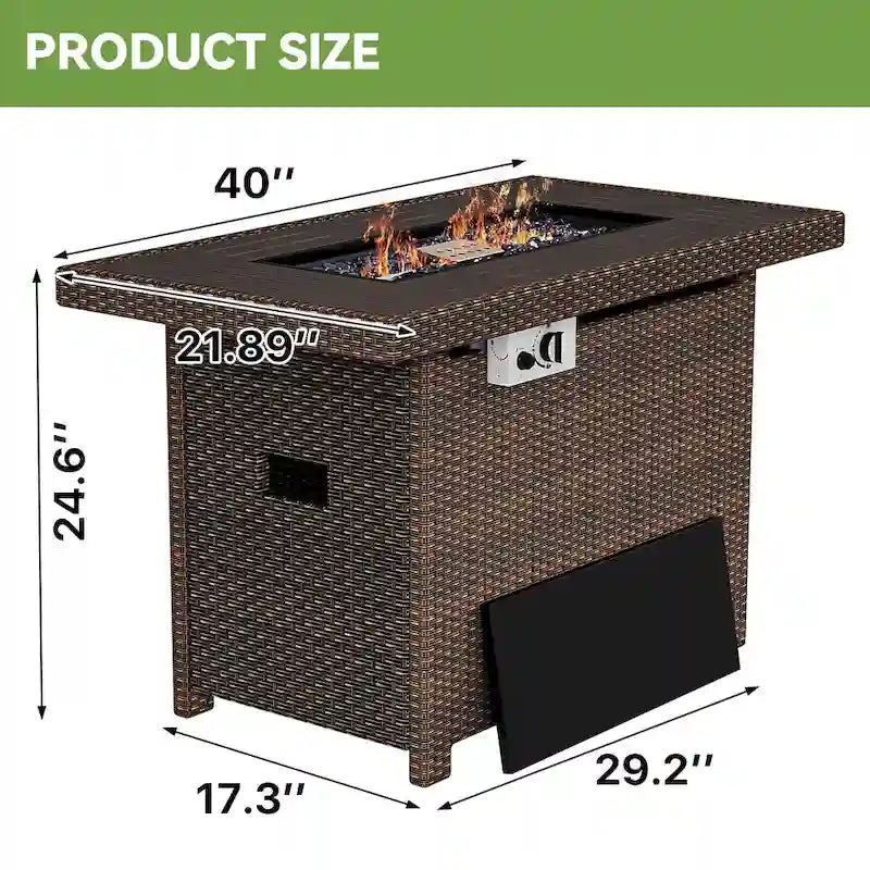 Ensemble de mobilier de jardin 15 pièces