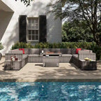 Ensemble de mobilier de jardin 15 pièces