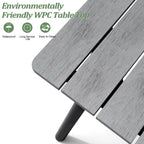 Ensemble de salle à manger d'extérieur 7 pièces – Table rectangulaire en aluminium avec trou pour parasol et chaises en rotin