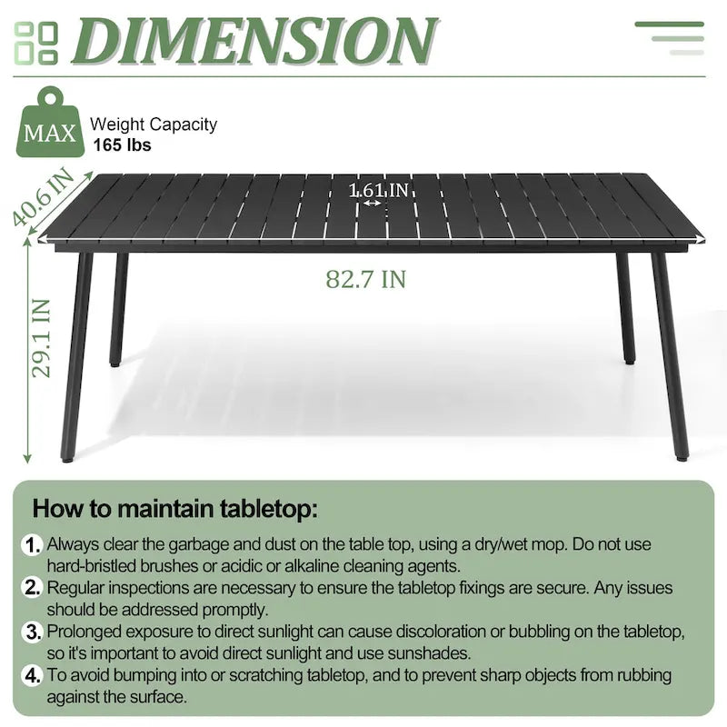 Ensemble de salle à manger d'extérieur 7 pièces – Table rectangulaire en aluminium avec trou pour parasol et chaises en rotin