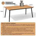 Ensemble de 7 pièces : Table à manger d'extérieur en aluminium et chaises de salle à manger en rotin synthétique
