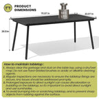 Ensemble de 7 pièces : Table à manger d'extérieur en aluminium et chaises de salle à manger en rotin synthétique