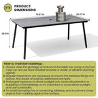 Ensemble de 7 pièces : Table à manger d'extérieur en aluminium et chaises de salle à manger en rotin synthétique