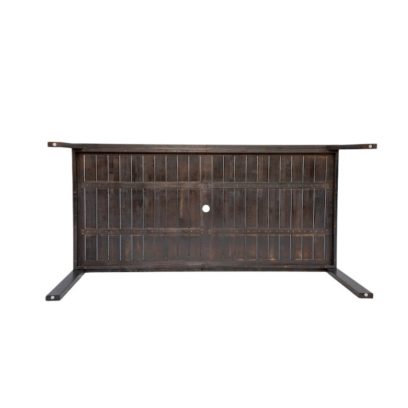 Ensemble de salle à manger de patio 7 pièces avec coussins amovibles et 6 chaises