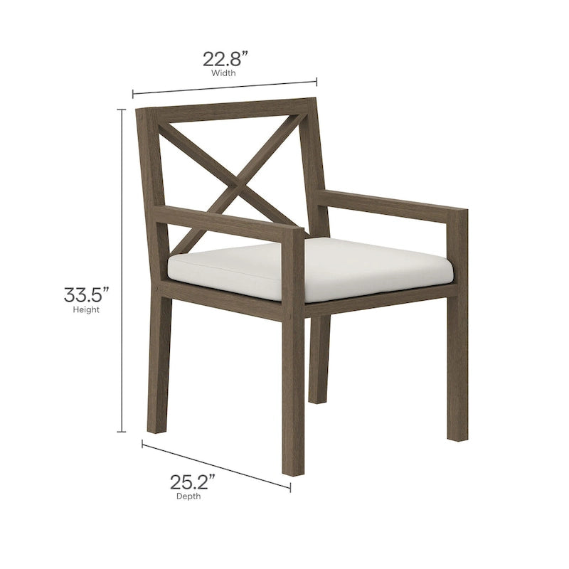 Ensemble de salle à manger d'extérieur en bois de teck 7 pièces Northlake