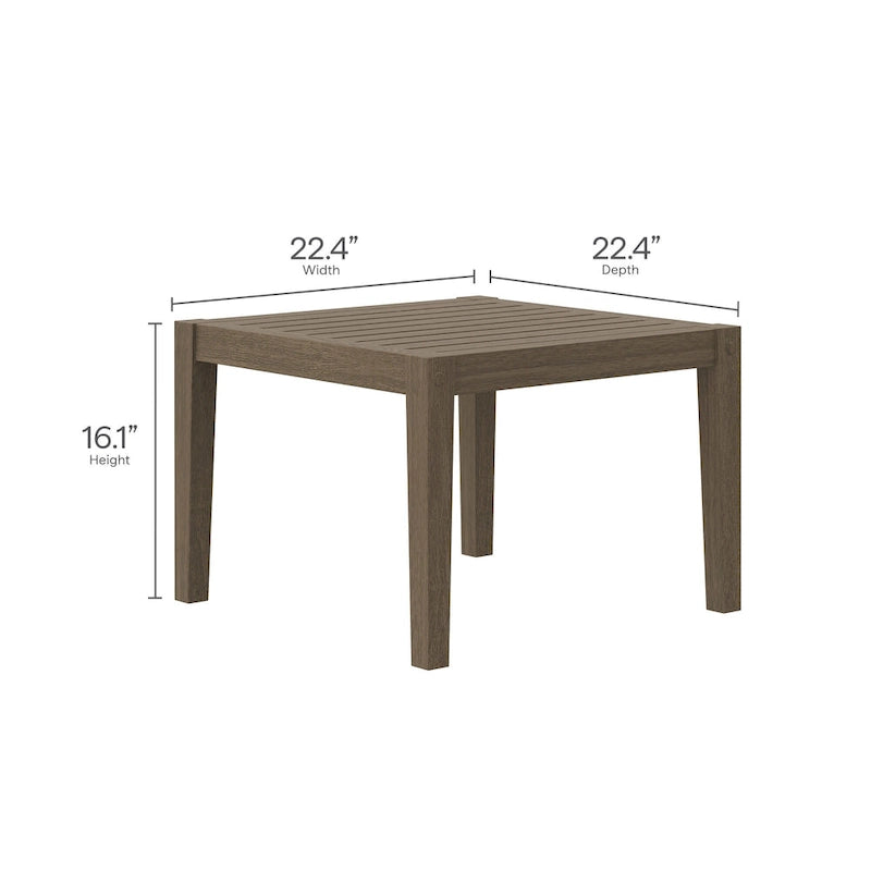 Ensemble de mobilier d'extérieur 3 pièces en teck Northlake avec fauteuil et table d'appoint