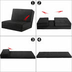Costway Chaise Pliante Convertible, Fauteuil Inclinable et Lit d'Appoint