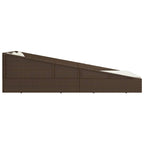 Bain de soleil d'extérieur pour jardin, coussins en polyester blancs, rotin synthétique marron