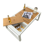 Salon de jardin moderne avec table basse et seau à glace