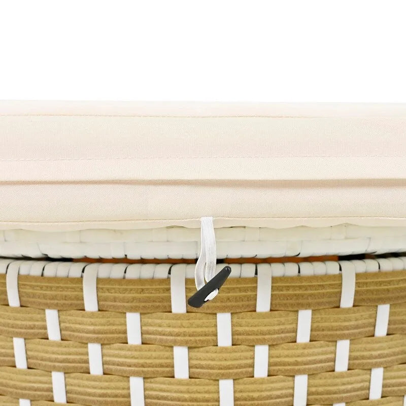 Ensemble de canapé d'angle rond pour patio – Lit de jardin en rotin bicolore avec auvent rétractable et sièges modulaires