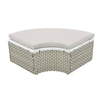 Ensemble de canapé d'angle rond pour patio – Lit de jardin en rotin bicolore avec auvent rétractable et sièges modulaires