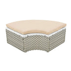 Ensemble de canapé d'angle rond pour patio – Lit de jardin en rotin bicolore avec auvent rétractable et sièges modulaires