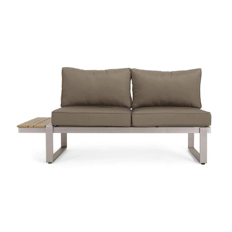 Ensemble de canapé d'extérieur 5 places Roomfitters, salon de patio coussinné résistant aux intempéries, cadre en métal moderne