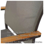 Ensemble repas d'extérieur 11 pièces Catania gris foncé en aluminium avec chaises en textilène coloris étain - S.O.