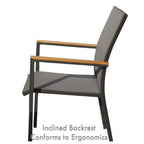 Ensemble repas d'extérieur 11 pièces Catania gris foncé en aluminium avec chaises en textilène coloris étain - S.O.