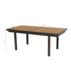 Ensemble repas d'extérieur 11 pièces Catania gris foncé en aluminium avec chaises en textilène coloris étain - S.O.