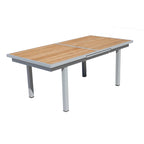 Ensemble de salle à manger d'extérieur Catania Grey Seagull 11 pièces en aluminium avec dossier et assise en toile résille couleur étain - N/A