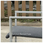 Ensemble de salle à manger d'extérieur Vesuvio en aluminium 11 pièces gris clair avec chaises à dossier en textilène gris minuit - S.O.