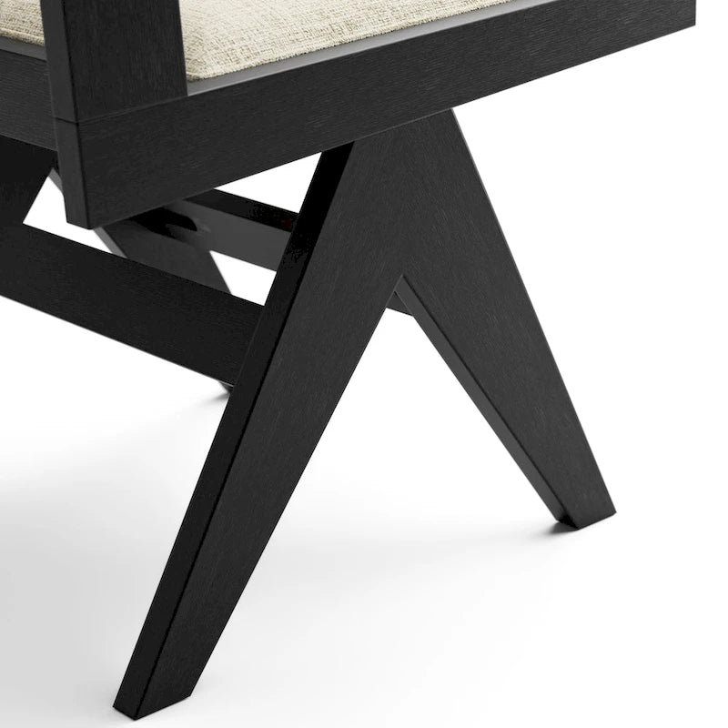 Ensemble de salle à manger rond moderne 5 pièces Evrena de Furniture of America en bois massif noir de 48 pouces