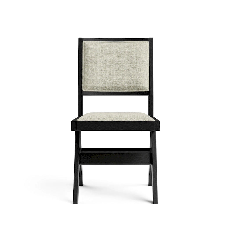 Ensemble de salle à manger rond moderne 5 pièces Evrena de Furniture of America en bois massif noir de 48 pouces