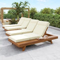 Christopher Knight Home - Lot de 4 chaises longues réglables d'extérieur Harrison en acacia