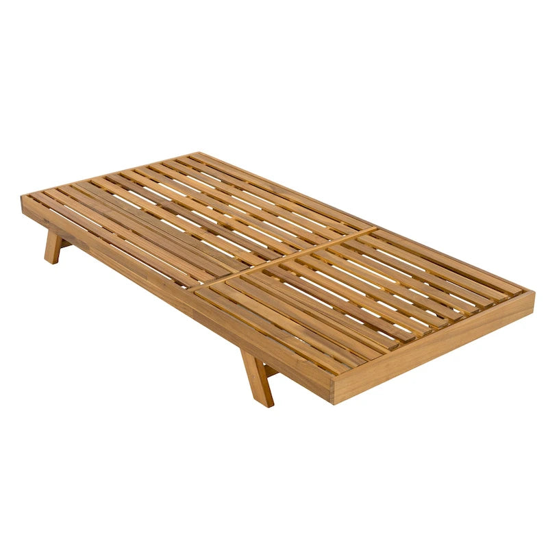 Christopher Knight Home - Lot de 4 chaises longues réglables d'extérieur Harrison en acacia