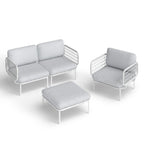 Ensemble de canapé d'angle d'extérieur avec coussins pour conversation
