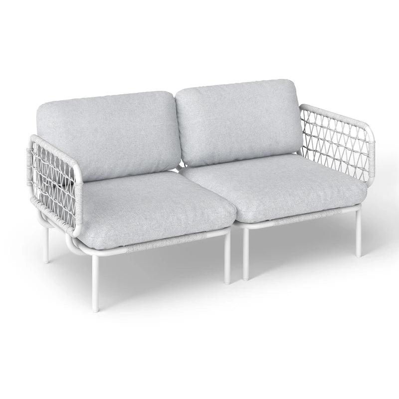 Ensemble de canapé d'angle d'extérieur avec coussins pour conversation