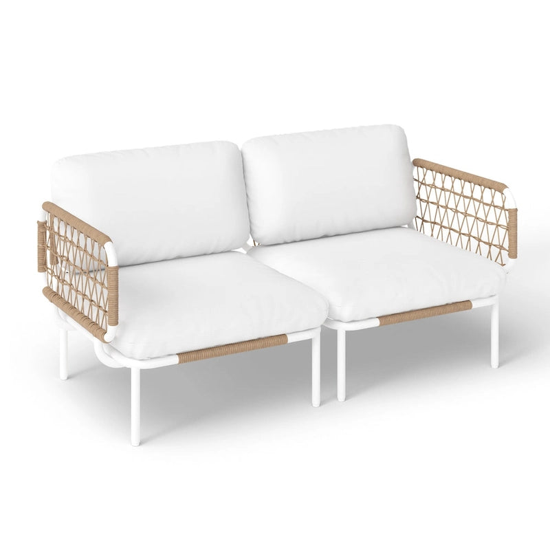 Ensemble de canapé d'angle d'extérieur avec coussins pour conversation