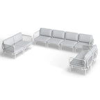 Ensemble de canapé d'angle d'extérieur avec coussins pour conversation